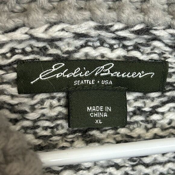 Eddie Bauer Women's Wool/ Alpaca Zip Up Faire Isle Cardigan Sweater Size XL - Picture 3 of 8